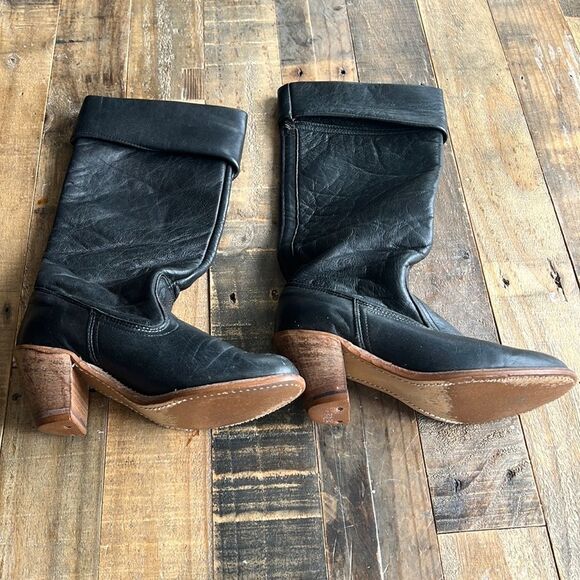 Dexter USA MADE Cowgirl Boots Black Size 5 1/2 - Picture 1 of 7